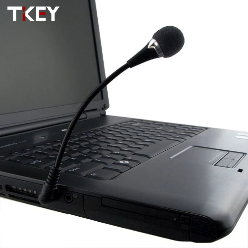 Wireless Microphone Mini Twist Rod Microphone 3.5mm Audio External Speaker Mic For Laptop PC Desktop Computer Notebook