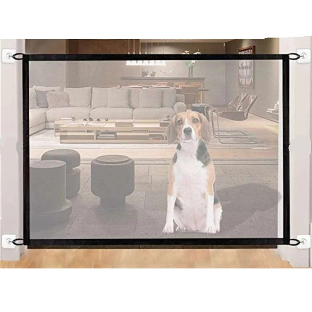 Puerta de seguridad magnética con cierre para gato, puerta con solapa para mascotas, para exteriores, malla antimordedura para perros y gatos, para entrar libremente en el jardín: Dog Fence 110x72CM