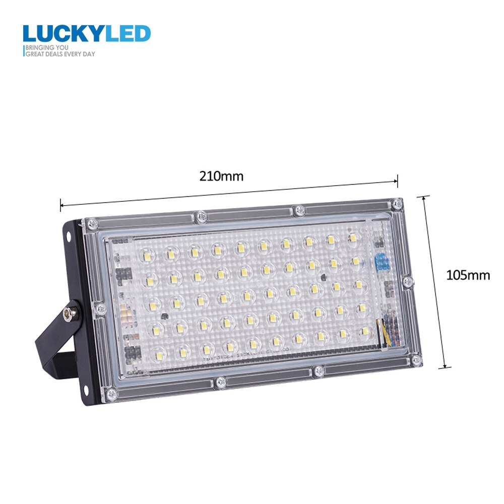 LUCKYLED Led Flood Light 50w Waterproof IP65 Outdoor Led Light 220v Led Refletor Street Lamp Led Spotlight Garden Wall Lamp