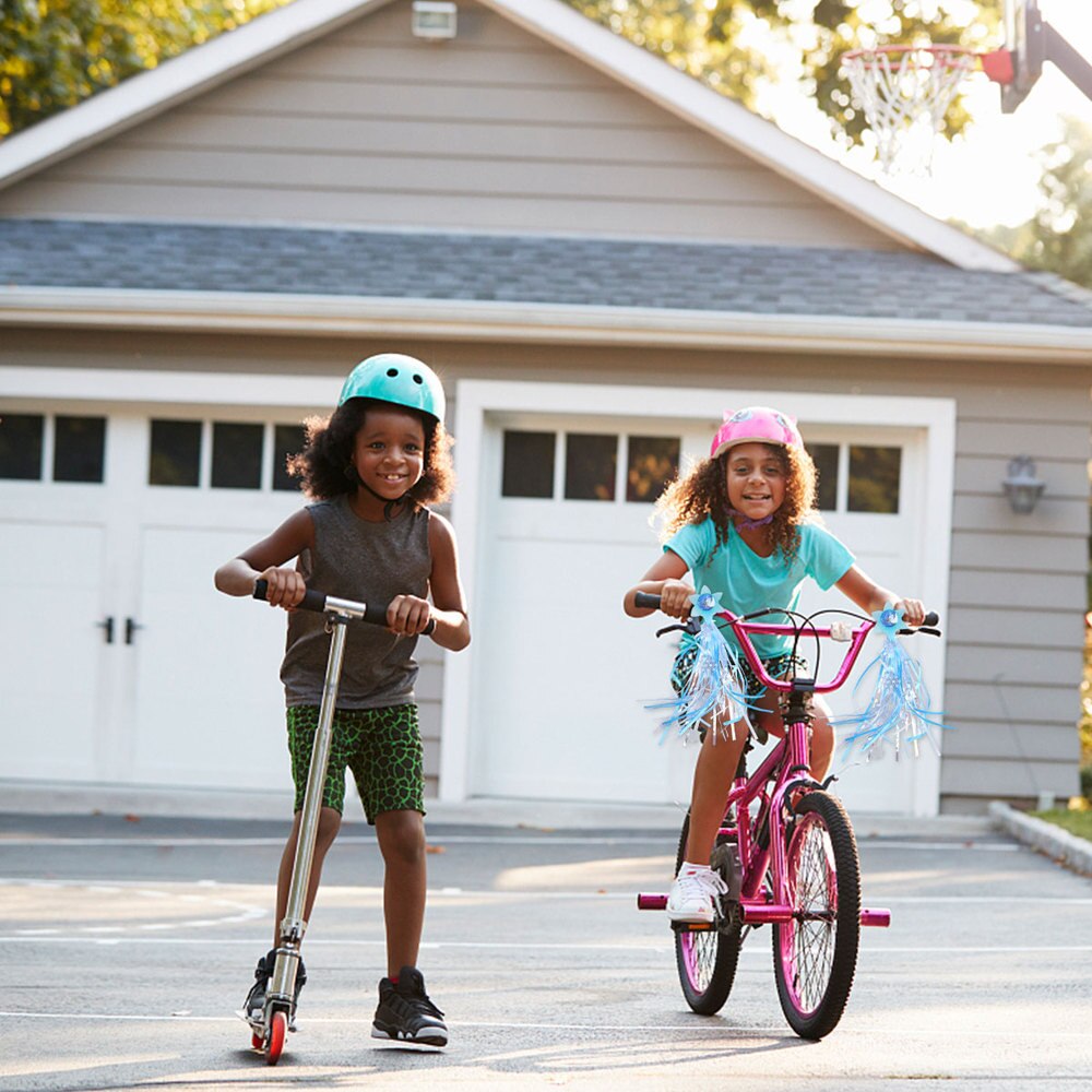 1 par scooter fitas delicadas durável bicicleta apertos borlas fitas para crianças criança