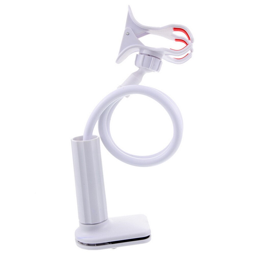 Soporte para teléfono móvil con Clip 360, Base de escritorio Flexible y portátil, 75cm: White 75CM