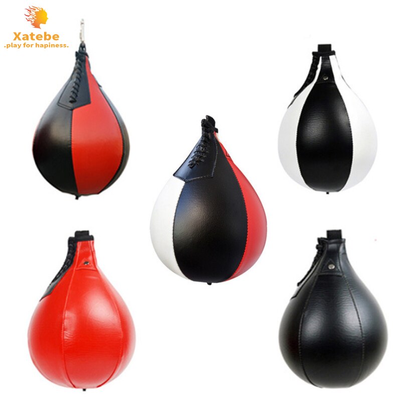 Boxing Speed Ball Pear Shape PU Speed Bag Boxing Punching Bag Swivel Speedball Exercise Fitness Training Ball