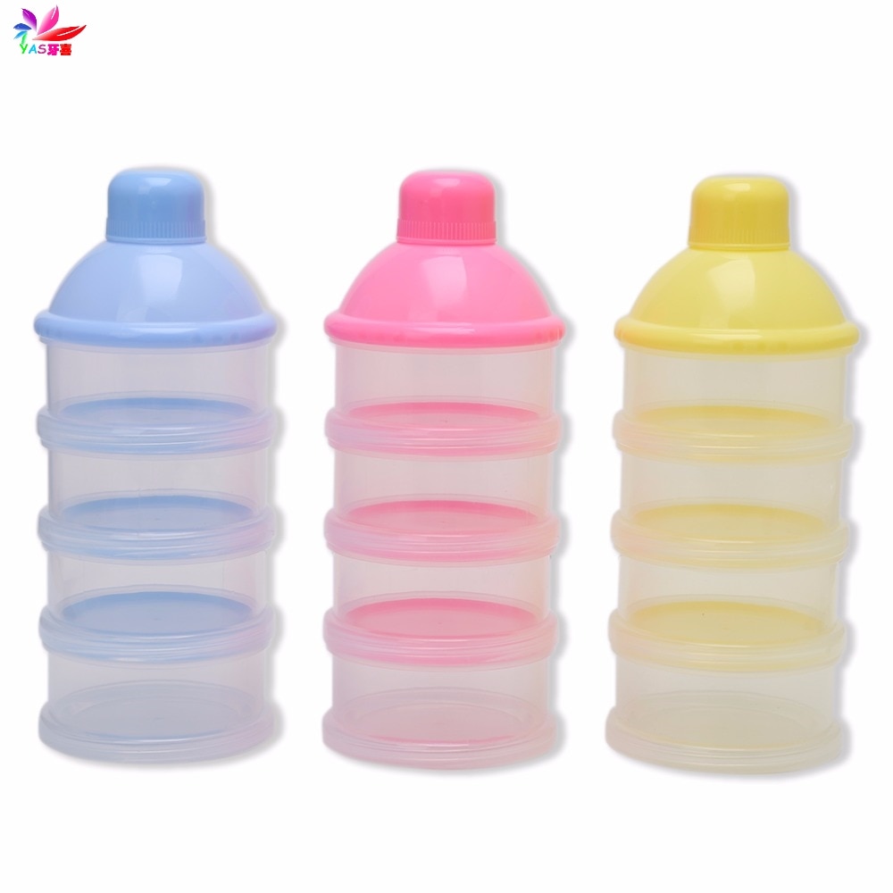 Baby Zuigelingenvoeding Melkpoeder Voedsel Opbergdoos Fles Container 4 Lagen-Twz