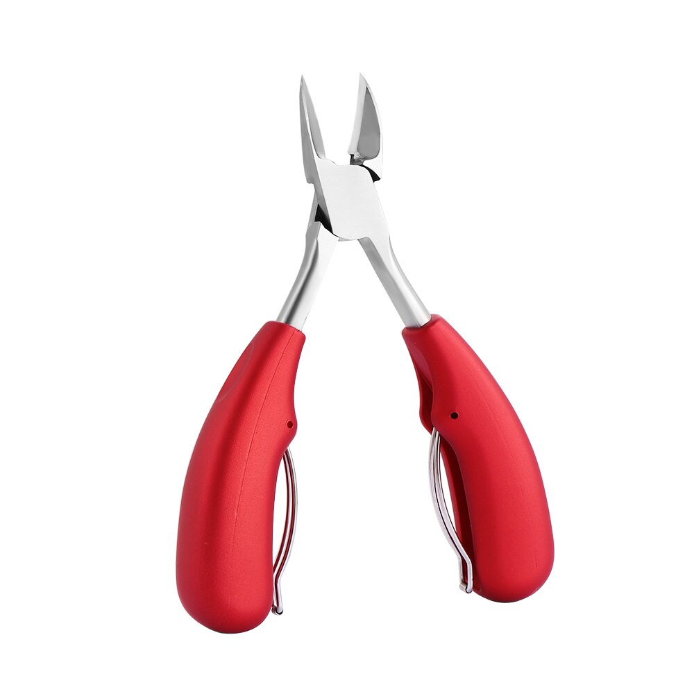 1Pc Stainless Steel Precision Toenail Clippers Cutter Nippers Trimmer for Thick Ingrown Toenails Scissors Manicure Pedicure Tool: Red