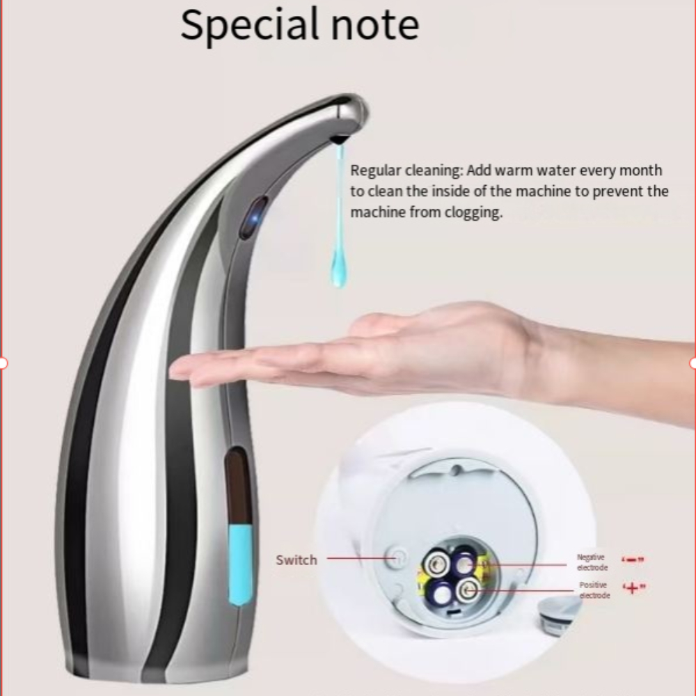 Seifenspender, 1 Stück, automatischer Sensor, berührungslos, intelligenter Handwaschspender, 300 ml, Geschirrspülmittel, Shampoo, Tischplatte