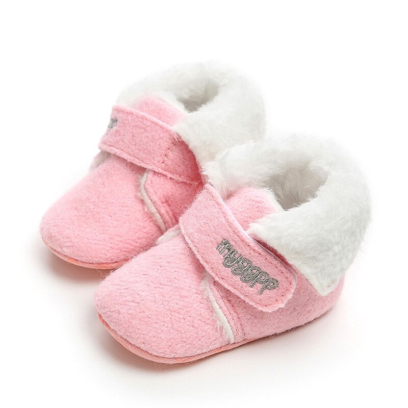 Winter Baby Shoes Solid Color Soft Warm Plush Non-slip Infant Boy Girl Boots Kids Children Ankle Shoes Snow Boots
