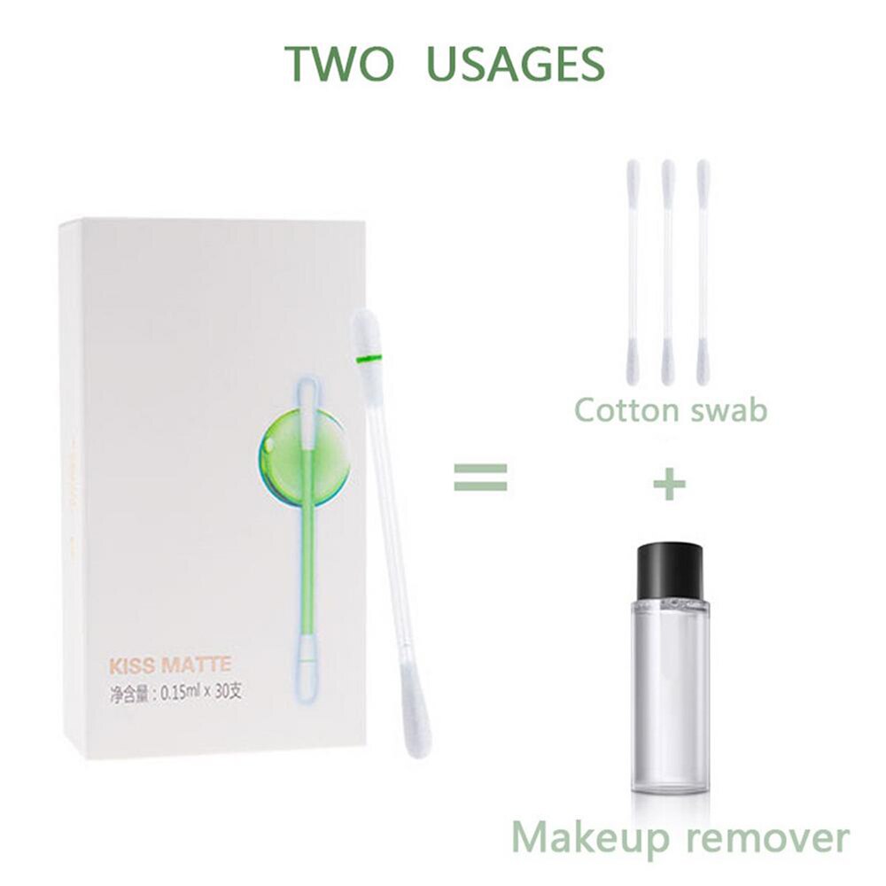 30 Stuks Non Woven Wattenstaafjes Make Remover Wattenstaafjes Katoen Tips Met Make-Up Remover Vloeistof Voor Eye Lip Make-Up