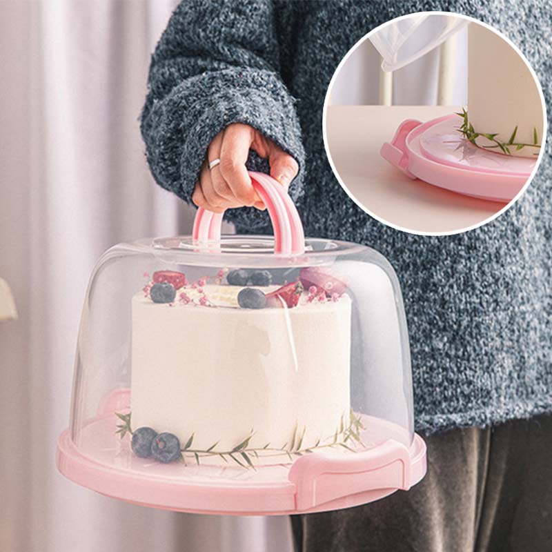 6/8/10 Inch Cake Carrier Portable Plastic Pastry Storage Box Dessert Container Cover Case Fruits Vegetables Storage Boxs