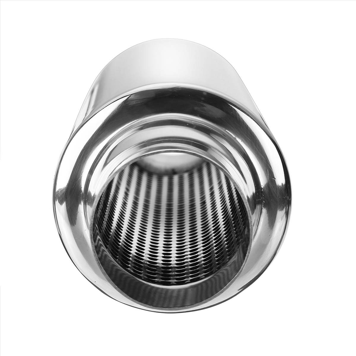 Universal Stainless Steel Car Exhaust Pipe Muffler Resonator 51mm Inlet/Outlet Exhaust Tip Tube Silencer