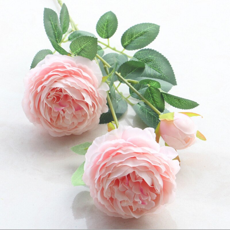 1 bit pionbukett konstgjorda blommor heminredningstillbehör bröllop jul matbord brudbuketter hobby hantverk: 4