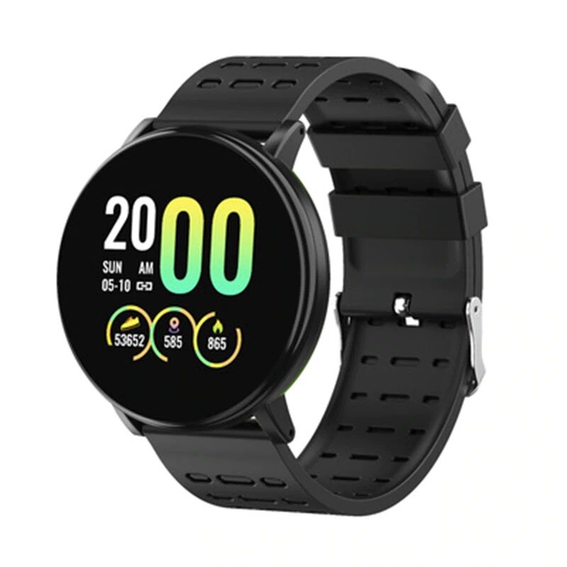 Bluetooth Smart Horloge Mannen Bloeddruk Smartwatch Vrouwen Horloge Sport Tracker Whatsapp Voor Android Ios Smart Klok: Black