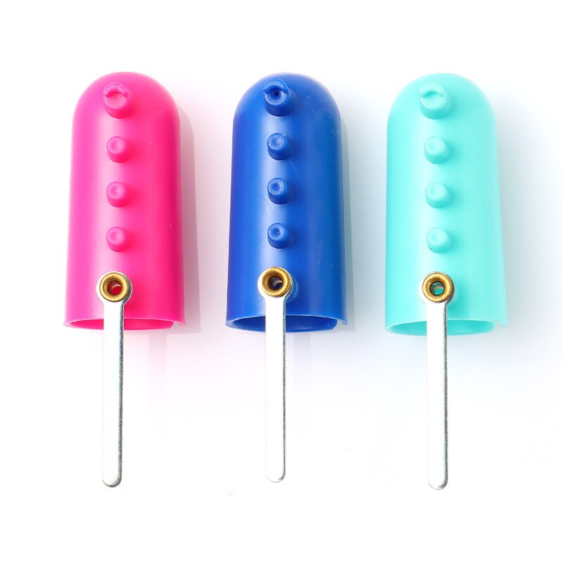 1pc plast fingerbøl syring trådkutter finger blad nål broderi trådbryter sytilbehør tilfeldig 4 x 2.5cm