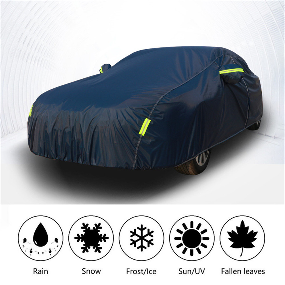 210T Polyester Blue Full Car Cover Outdoor Snow Ice Dust Sun UV Shade Cover for Ford universal focus fiesta taurus