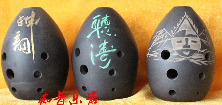 acht gaten Tao Xun Xun Millennium carving traditie van de oudste muziekinstrumenten (klein)