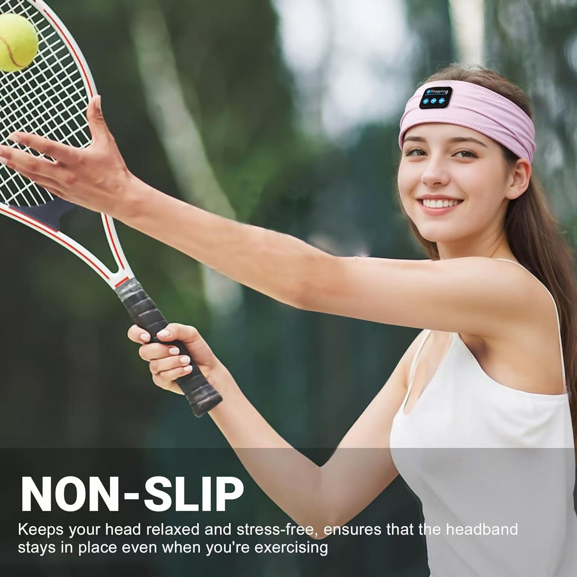 Fone Bluetooth-Kopfhörer, Sport-Schlaf-Stirnband, elastische kabellose Kopfhörer, Musik-Augenmaske, kabelloses Bluetooth-Headset-Stirnband