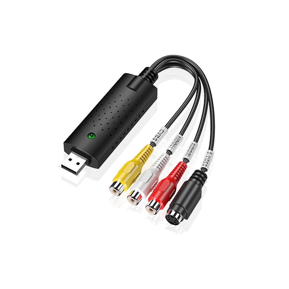 USB Video Capture Card Easy Cap VHS VCR Mini DV Hi8 DVD naar digitaal converter RCA/S-video naar USB 2.0 Audio Video Record Capture