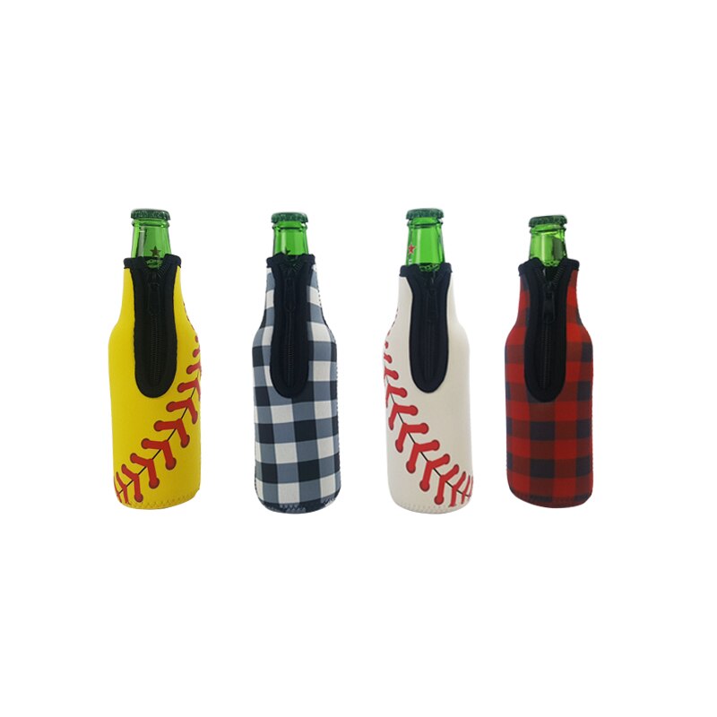6 Stuks 330Ml 12Oz Bierfles Koeler Mouw Neopreen Rits Mouw Gestikt Geïsoleerde Bierfles Covers