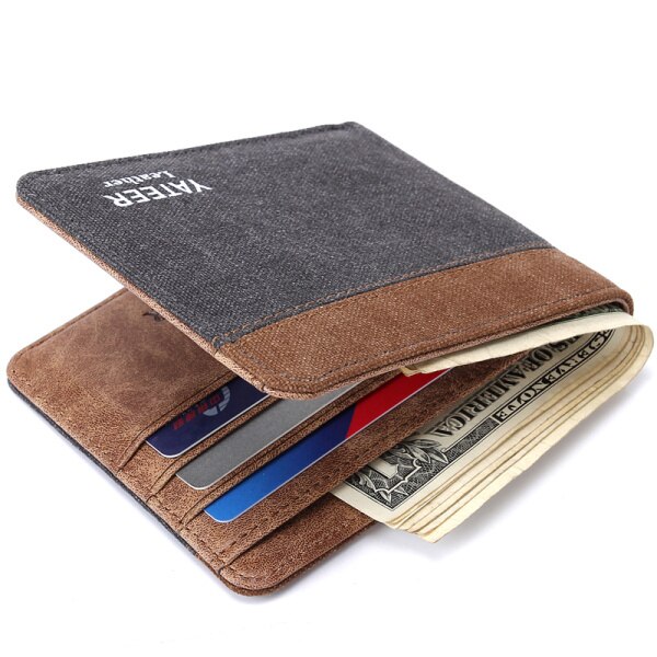 Man Canvas Mens Portefeuilles Top Portemonnee Kaarthouder Multi zakken Creditcards Purse Voor Mannelijke Eenvoudige Portemonnees N278: 7