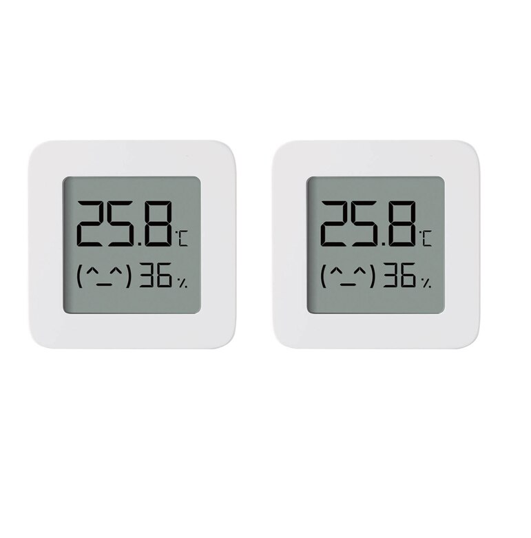 XIAOMI-termómetro Digital Mijia 2, higrómetro eléctrico inteligente inalámbrico con Bluetooth, funciona con Mi APP, Sensor de humedad, XIAOMI: 2pcs
