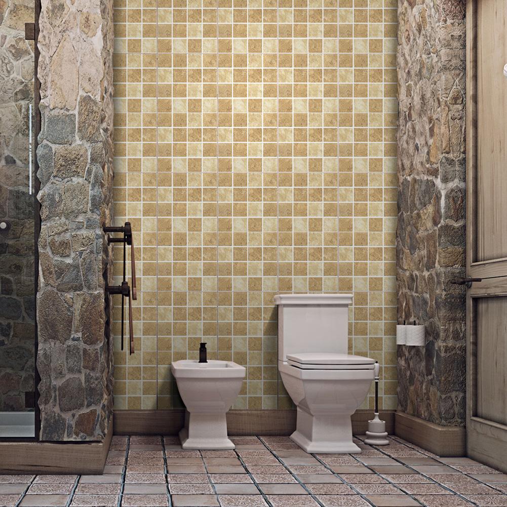 Wall Tile Waterproof Stickers Bathroom Kitchen Modern Simplicity Self Adhesive Toilet Home Decoration Floor Cabinet