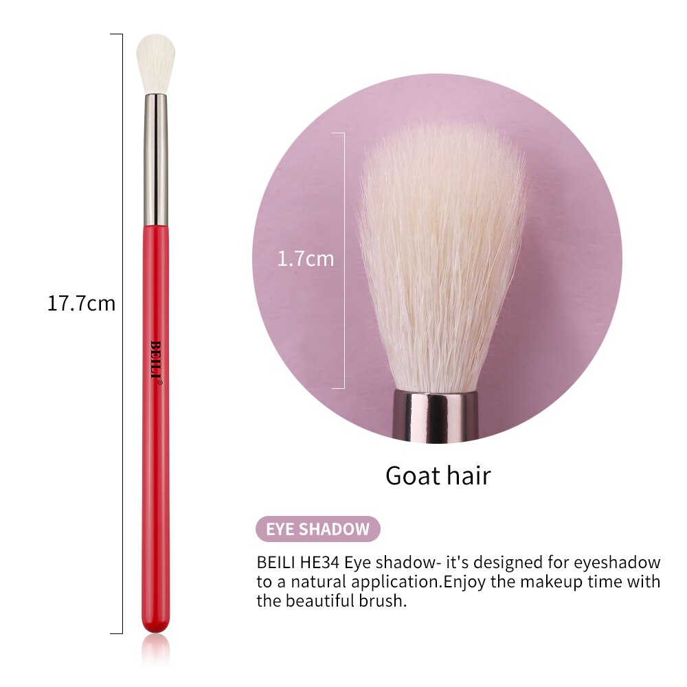BEILI-brocha de maquillaje, 1 Uds., pelo Natural , sombra de ojos, licuadora, pliegue, Cosméticos de maquillaje 228/221/222/223/235/134/225: H134