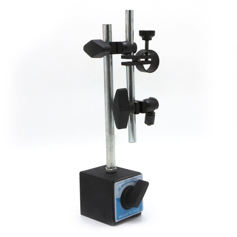 Magnetic Base Holder With Double Adjustable Pole For Dial Indicator Test Gauge