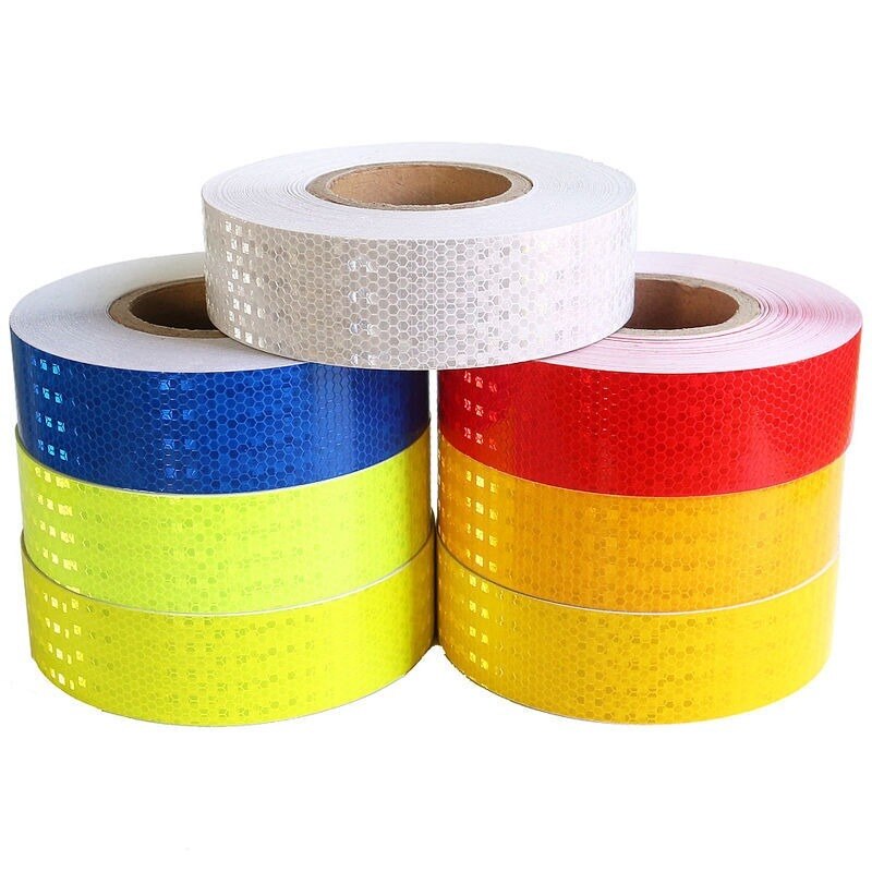 5Cm X 3M Reflecterende Materiaal Tape Sticker Veiligheidswaarschuwing Tape Reflecterende Folie Auto Stickers Fiets Auto Reflecterende Tape