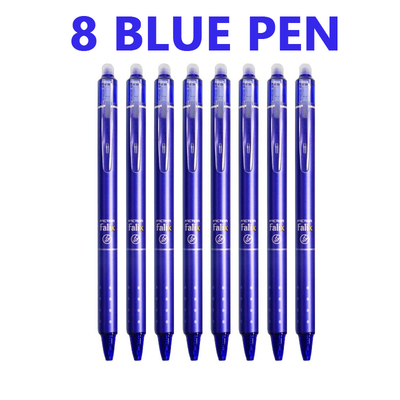 0,5mm retractable erasable gel pens with refills, black/blue gel ink, built-in eraser, office supplies, exam stationery: Light green