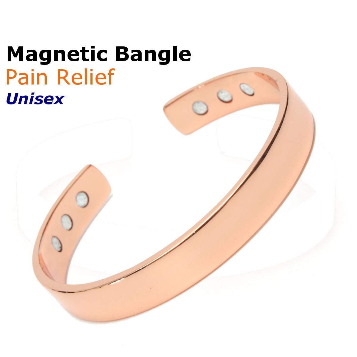 Copper Magnetic Wrist Bangle Bracelet For Pain Relief Rheumatoid Arthritis Men Women Bangle With 6 Holes Magnets Health Balance