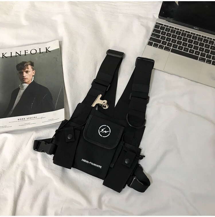 NEUE Original praktisch Tasche Brust Tasche Weste Tasche & Oxford Tuch Umhängetasche Hüfte-hüpfen Tasche breite 26cm Höer 21cm: A