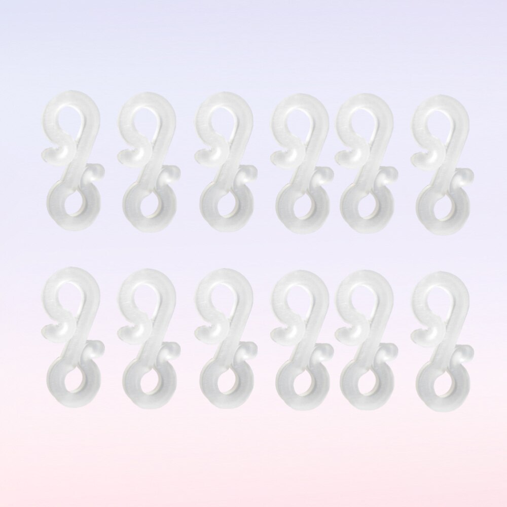 24 Pcs Plastic Hange Outdoor S Witte Kerst Decoratieve Gutter Haken Voor Fee Touw String: Default Title