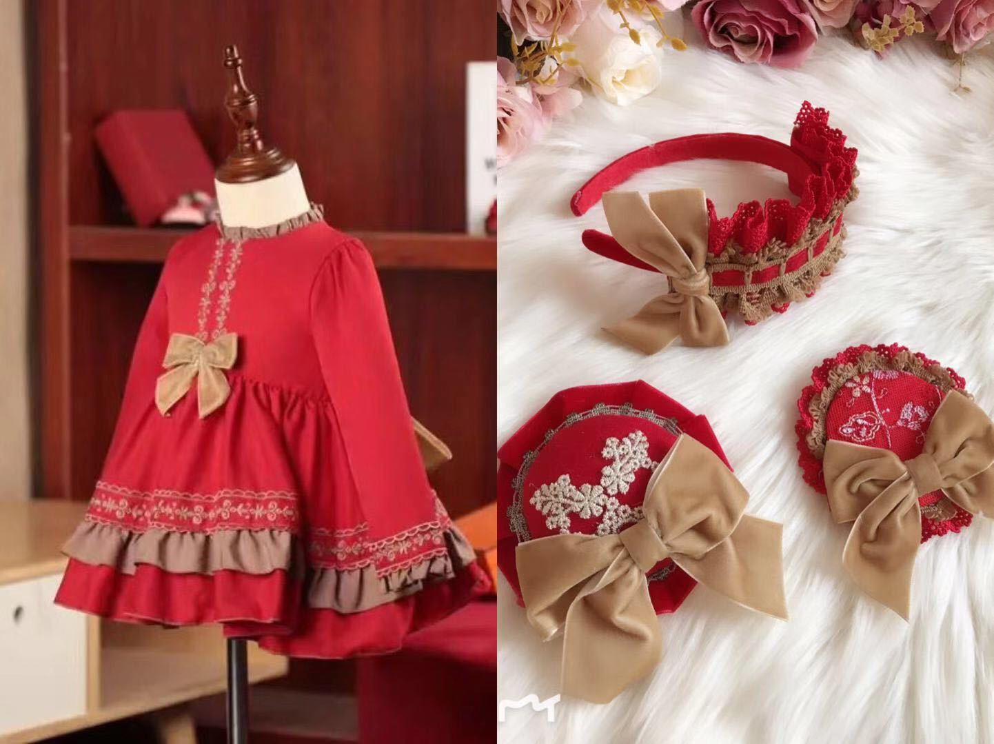 Clips de cheveux pour filles espagnoles | , faites à la main, nœuds de cheveux de bébé filles, bandeau bébé, accessoires pour cheveux de douce