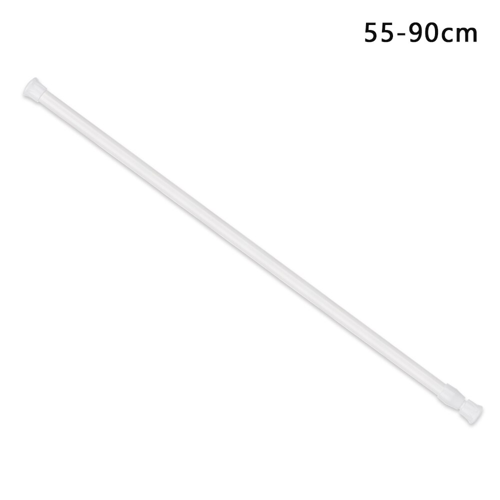 Flerbruks uttrekkbar stang fjærbelastet gardingarderobe teleskopstikker nett voile spenningsskinne stang hengende justerbar stang: 55-90cm