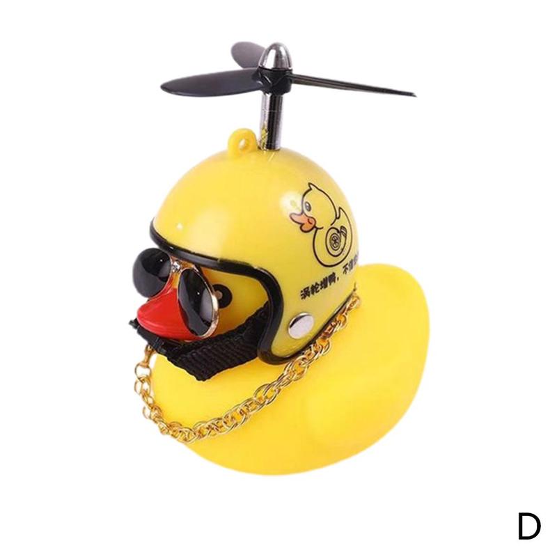 Auto Accessoires Kleine Gele Eend Auto Accessoires Kleine Gele Eend Dragen Een Helm Auto Achteruitkijkspiegel Auto Interieur Decorati: D