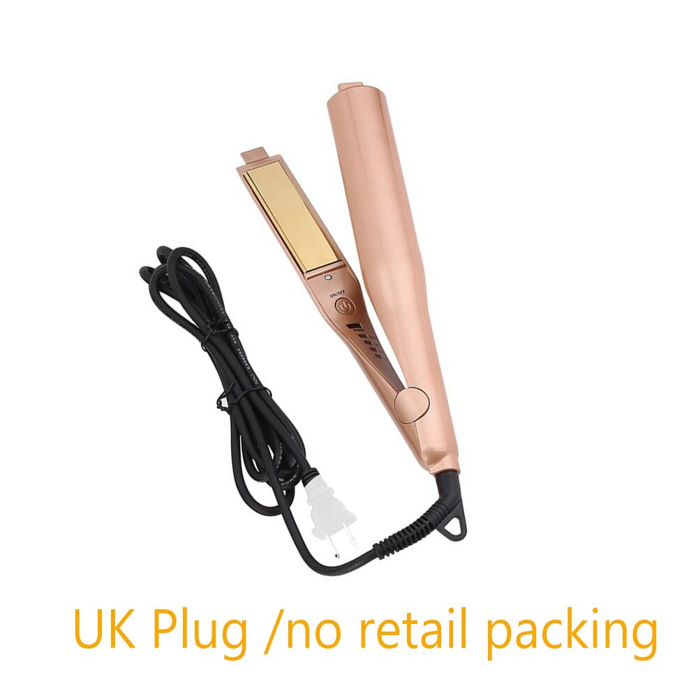 Hair Curler Gold 2 in 1 Straightening Iron Hair Curler Curling Iron Salon Hair Curling