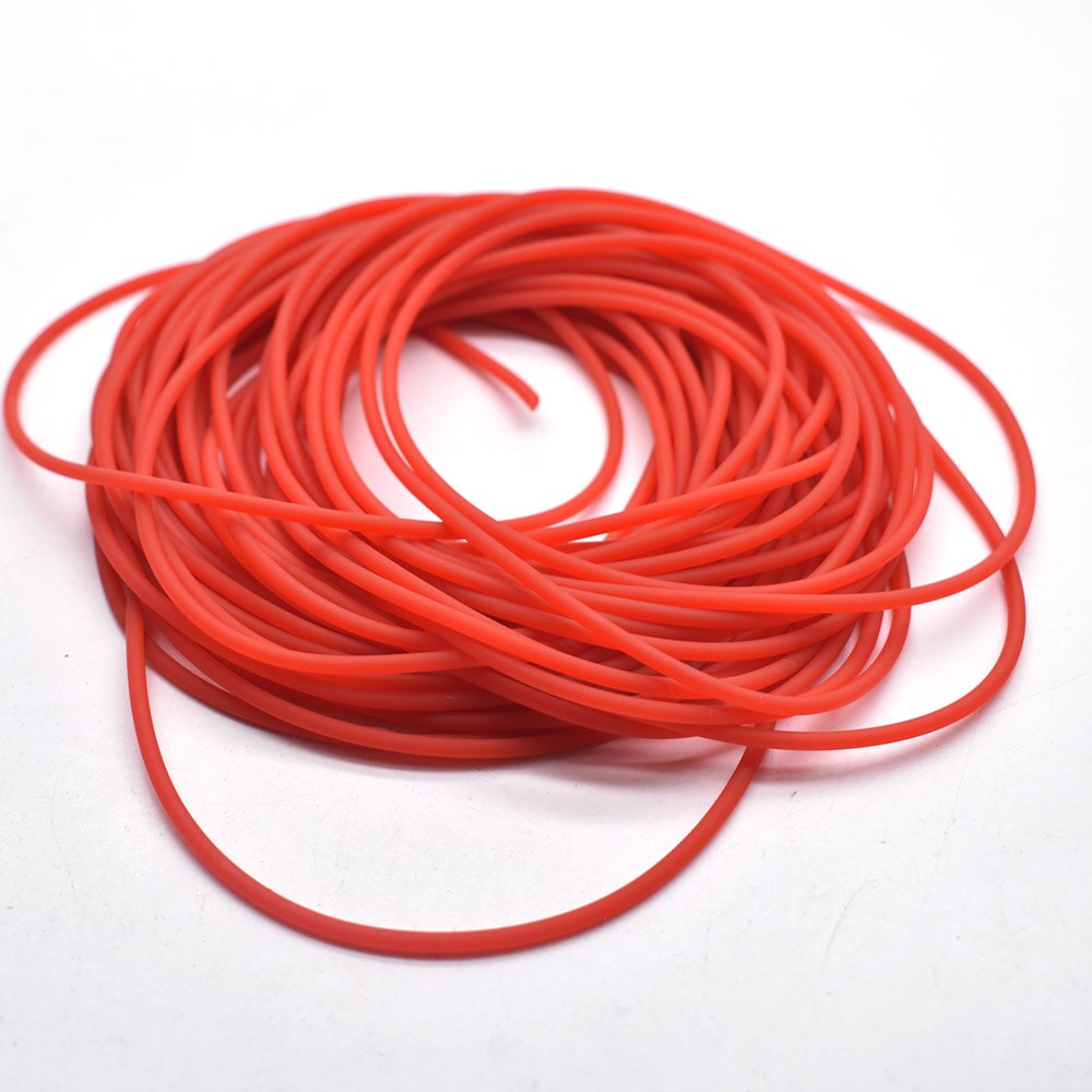 6-10 meter diameter 2mm solid elastisk gummi line naturlig farve og rød farve fiskereb: 10m røde fisketove