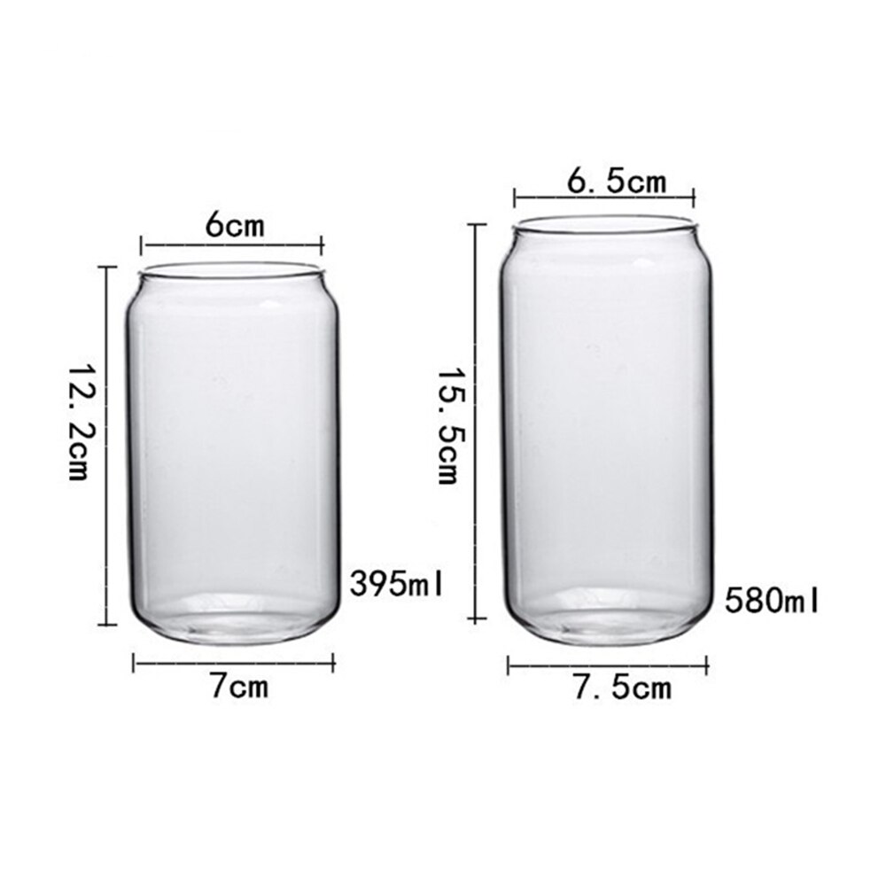 350/550ml värmebeständigt klart kaffemugg koks burk mjölk öl kall dryck juice kopp kontor drinkware för hem bar dryck butik