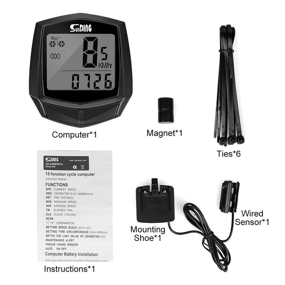 Wired Bike Computer Digital Stopwatch Waterproof Speedometer Odometer Cycling Power Meter Ciclocomputador Bicycle Accessories