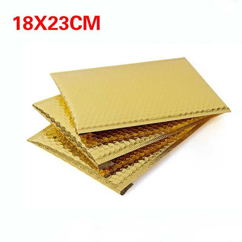 10pc 18*23cm Packaging Bubble Mailers gold paper Padded Envelopes Bag Bubble Mailing Envelope Bag Wrapping Storage