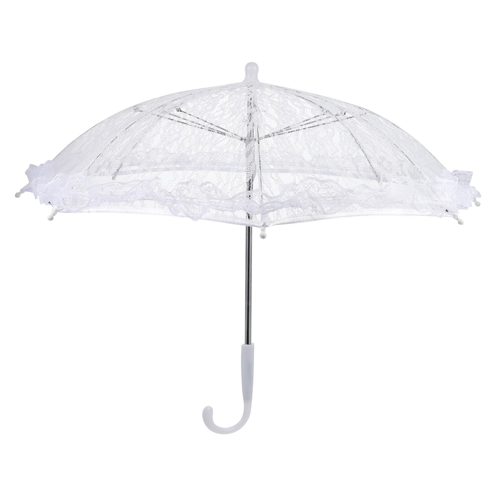Sombrilla de encaje bordado para mujer, accesorio romántico de disfraz Vintage, 1 unidad
