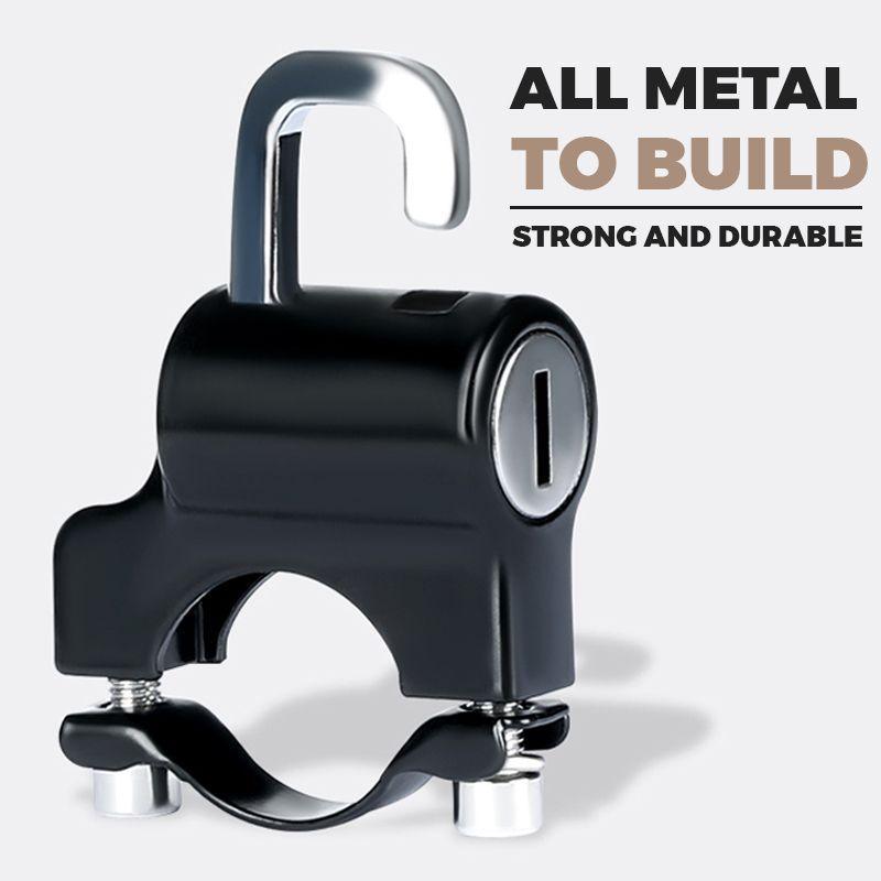 Multifunctionele Motorhelm Lock Universele Motorhelm Lock Anti-Diefstal Helm Security Lock Metal Black