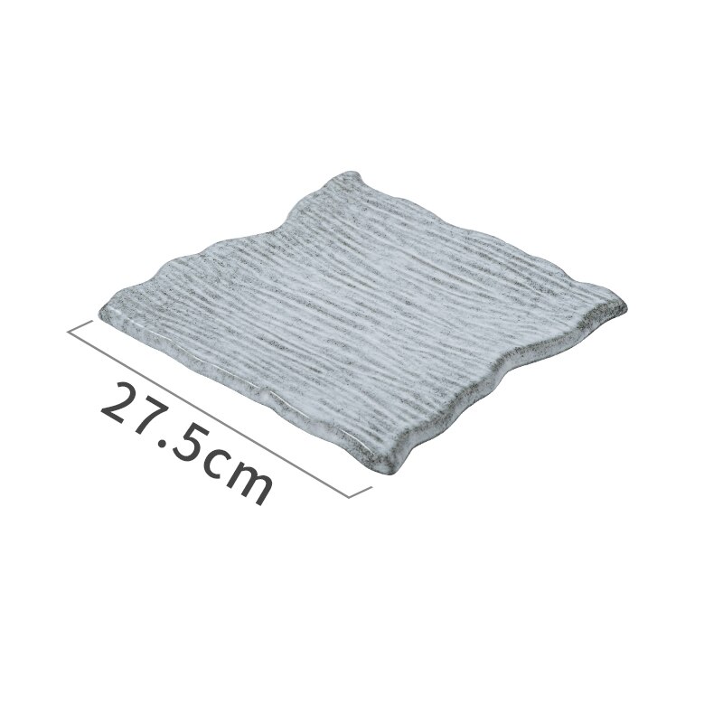 Irregular Shape Ceramic Dinner Plate Cooking Dishes Sashimi Sushi Dish Hotel Restaurant Tableware Snack Dessert Tray Steak Plate: 11 inch 3