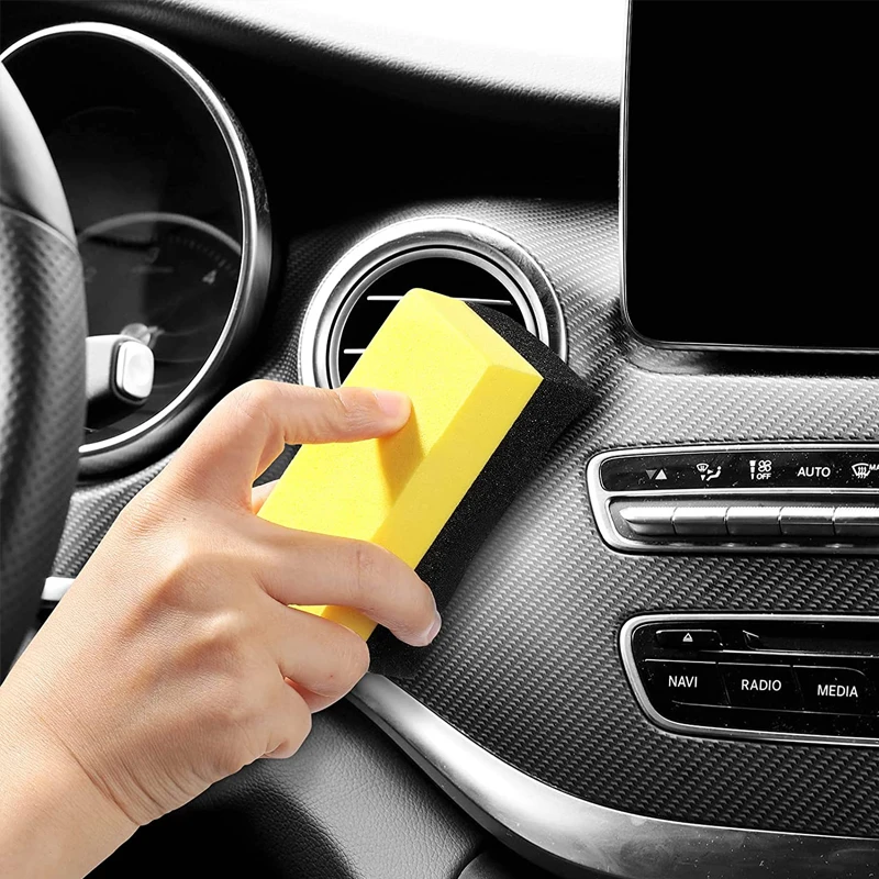 Esponja de limpieza para ruedas de coche, limpiaparabrisas para lavado de neumáticos, almohadilla de esponja de succión de agua, pulido de cera, cepillos para neumáticos, herramientas, accesorios de lavado de coches, 1/2 Uds.