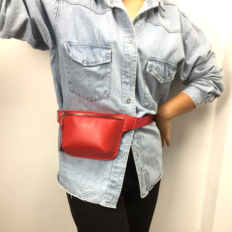 Femmes taille sac en cuir Fanny Pack fille poitrine sac femme décontracté voyage sacs épaule Pack ceinture Packs