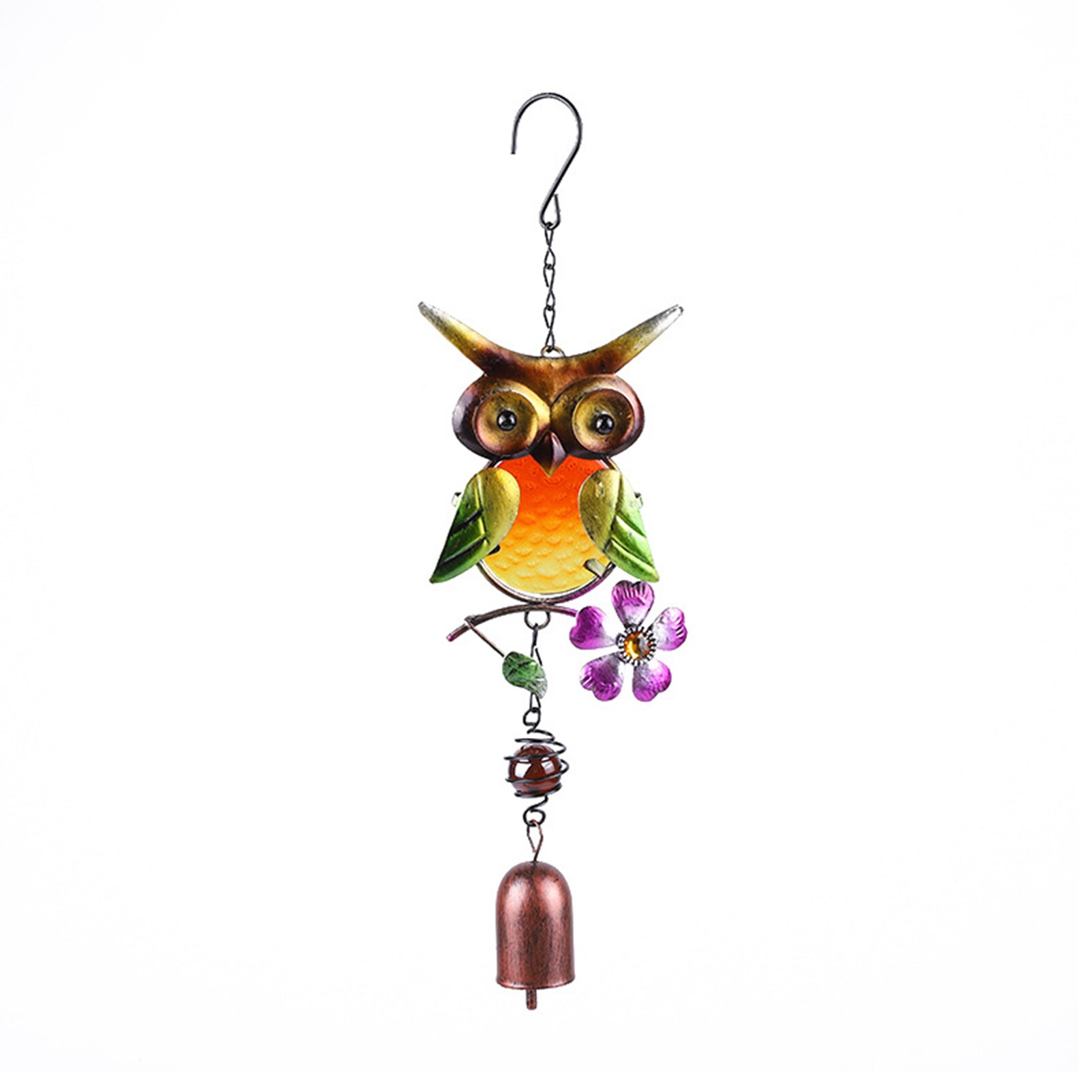 1PCS Metal Wind Chime Owl Wind Chimes Garden Outdoor Decor Hanging Pendant garden decoration wind spinners