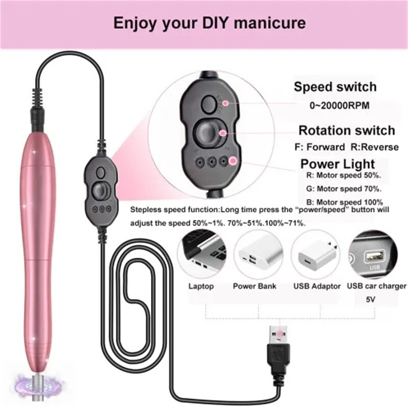 Elektrische Nail Boor Machine Manicure Machine Pedicure Boor Set Nagelvijl Nail Boor Apparatuur Gereedschap Eimiyou Winkel
