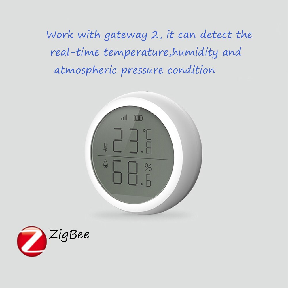 Tuya ZigBee Smart Home Temperature And Humidity Sensor With LED Screen Works With Home Assistant and Tuya Zigbee Hub