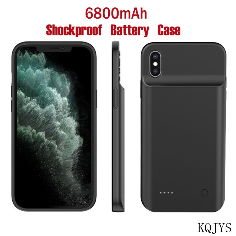 6800mAh Power Bank Charging Cover Case For iPhone X Xs XR Battery Charger Case Portable UltraThin Battery Case For iPhone Xs MAX