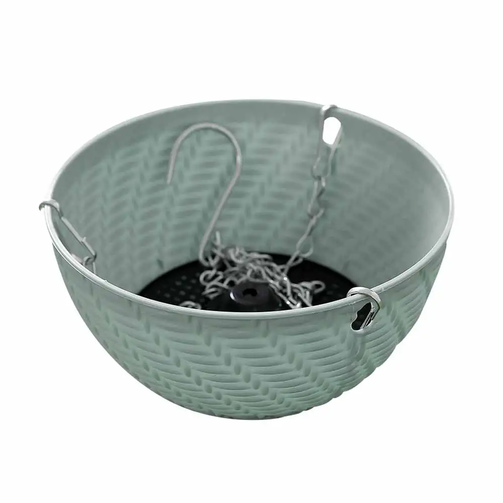 1pc Harz Pflanze Blume hängen Topf Korb Zimmer pflanze KleiderbüGel Ich bin Freien hängen Topf Halfter Korb hängen Pflanzer: Licht Grün