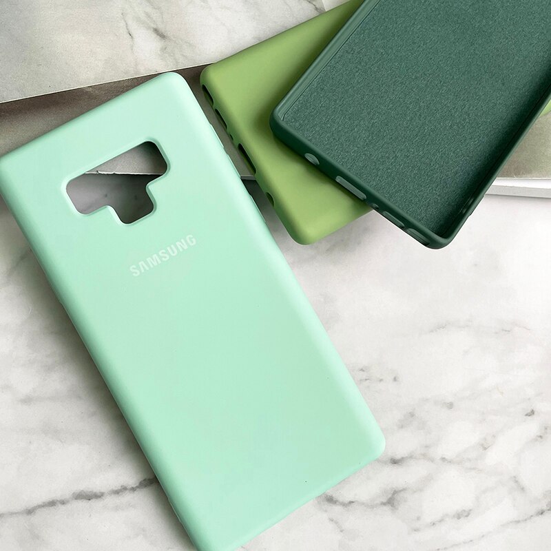 Funda de silicona líquida para Samsung Galaxy Note 9, cubierta trasera suave y sedosa de TPU para Galaxy Note 9